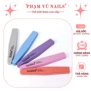 Phao Sunshine Dài Hình Thoi Nhiều Màu Sắc - Phao Dũa Móng Nail Mịn Sunshine