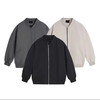 Áo Khoác Bomber Nam Dù Hai Lớp Tráng Bạc, Chống Nước, Cản Gió, Chống Tia UV - VNXK 2025 Menswear