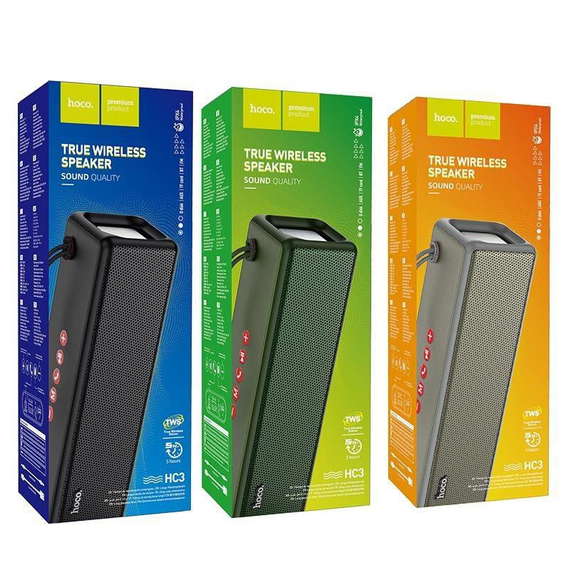 Loa Bluetooth Hoco HC3, Hỗ Trợ Khe Cắm Thẻ Nhớ, USB, Pin 2400mAh, 6H Nghe Nhạc, Công Suất 5W.