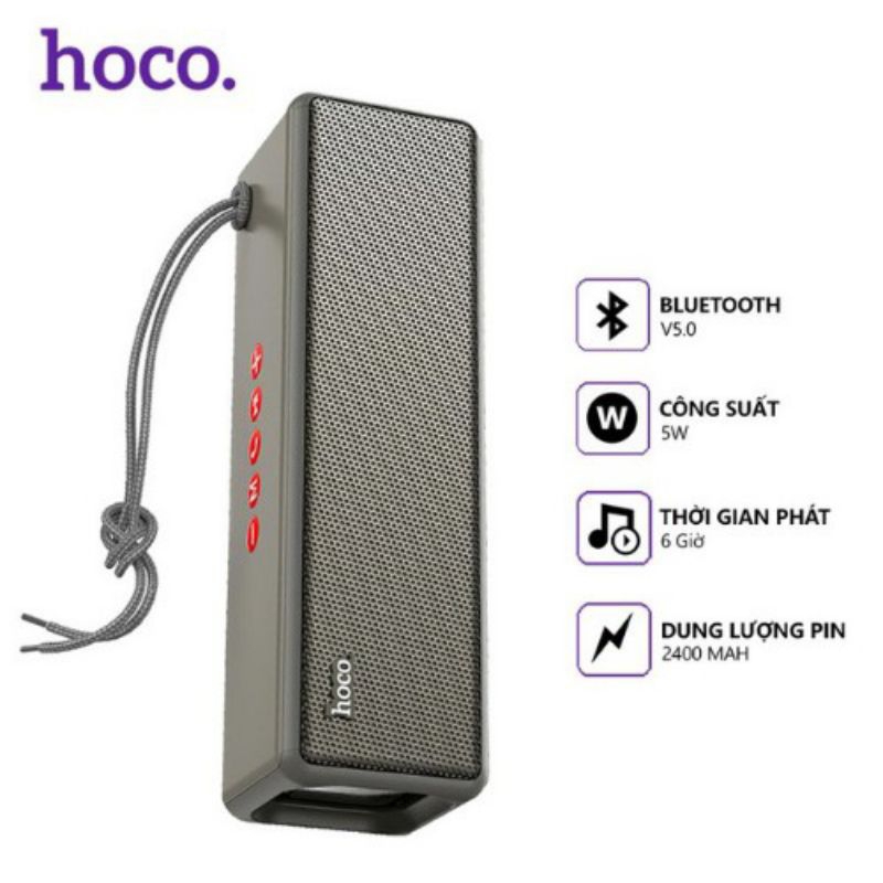Loa Bluetooth Hoco HC3, Hỗ Trợ Khe Cắm Thẻ Nhớ, USB, Pin 2400mAh, 6H Nghe Nhạc, Công Suất 5W.