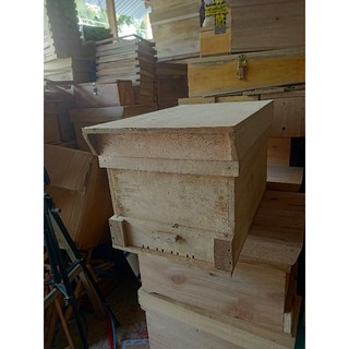 Combo thùng nuôi ong Nội , cầu có dây inox+ lồng nhốt chúa