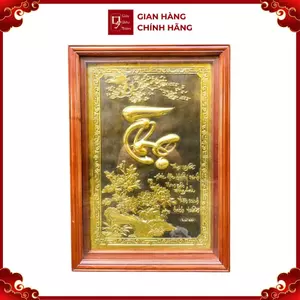 Tranh Đồng Chữ Thọ ( 48x68cm ) - Cửu Diệu Thiên - THN193