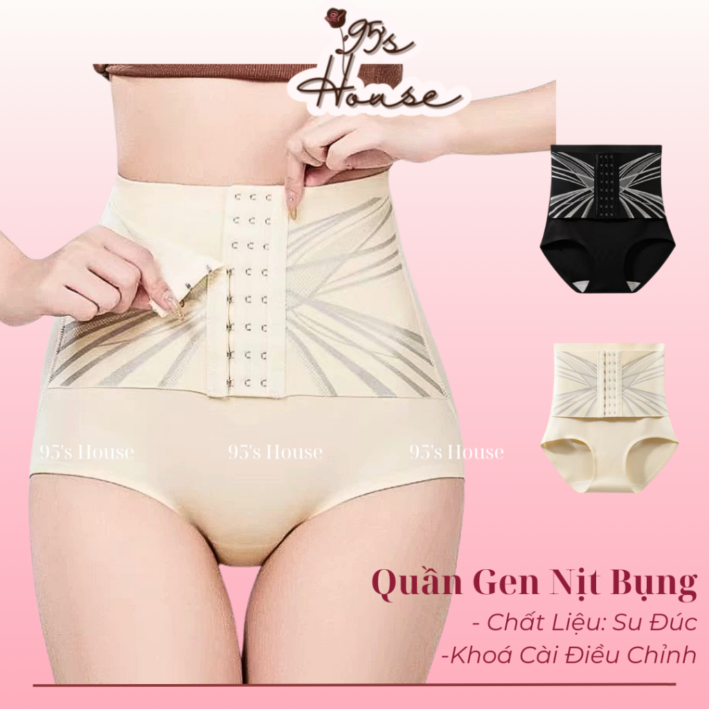 Quần Gen Nịt Bụng Dưới Móc Cài Su Đúc Co Giãn, Quần Lót Định Hình QG18
