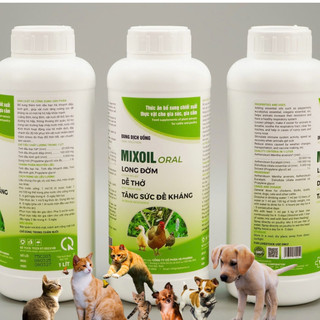 Thảo dược long đờm,nâng cao sức đề kháng MIXOIL Oral chai 1 lít chó mèo gà gia súc gia cầm VB Pharma