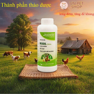 Thảo dược long đờm,nâng cao sức đề kháng MIXOIL Oral chai 1 lít chó mèo gà gia súc gia cầm VB Pharma