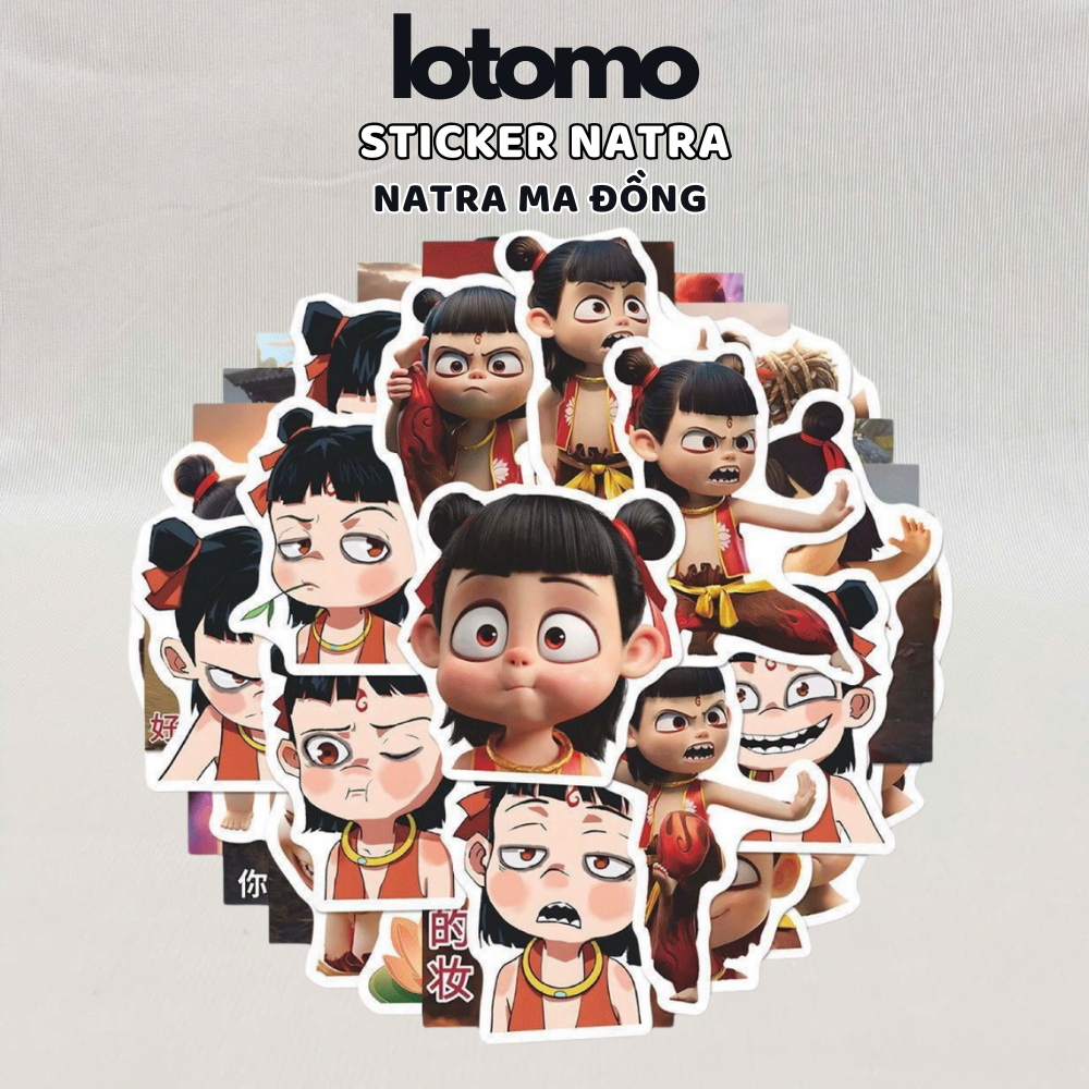 Sticker Natra Ma LOTOMO NeZha Giáng Thế - Dán cho Mũ Bảo Hiểm, Điện ...