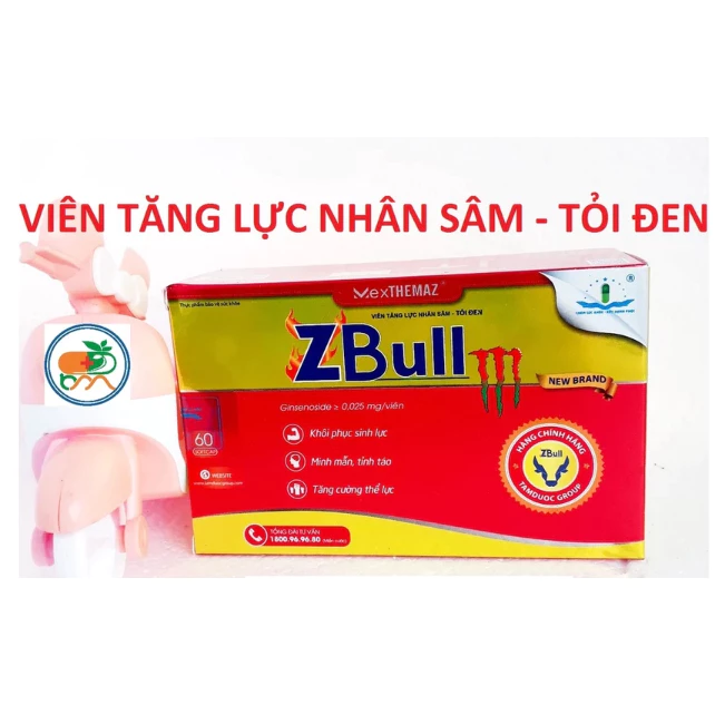 Viên uống tăng lực nhân sâm tỏi đen Zbull_Giảm ngay mệt mỏi,tăng cường sức khỏe,tăng đề kháng
