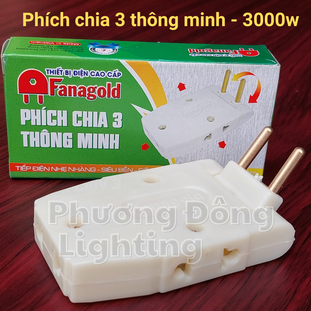 COMBO 2 Phích cắm 4 ly - Phích nối âm - Phích cắm/ Phích nối chịu tải cao 6000W - Phích cắm chia 3 ổ cắm