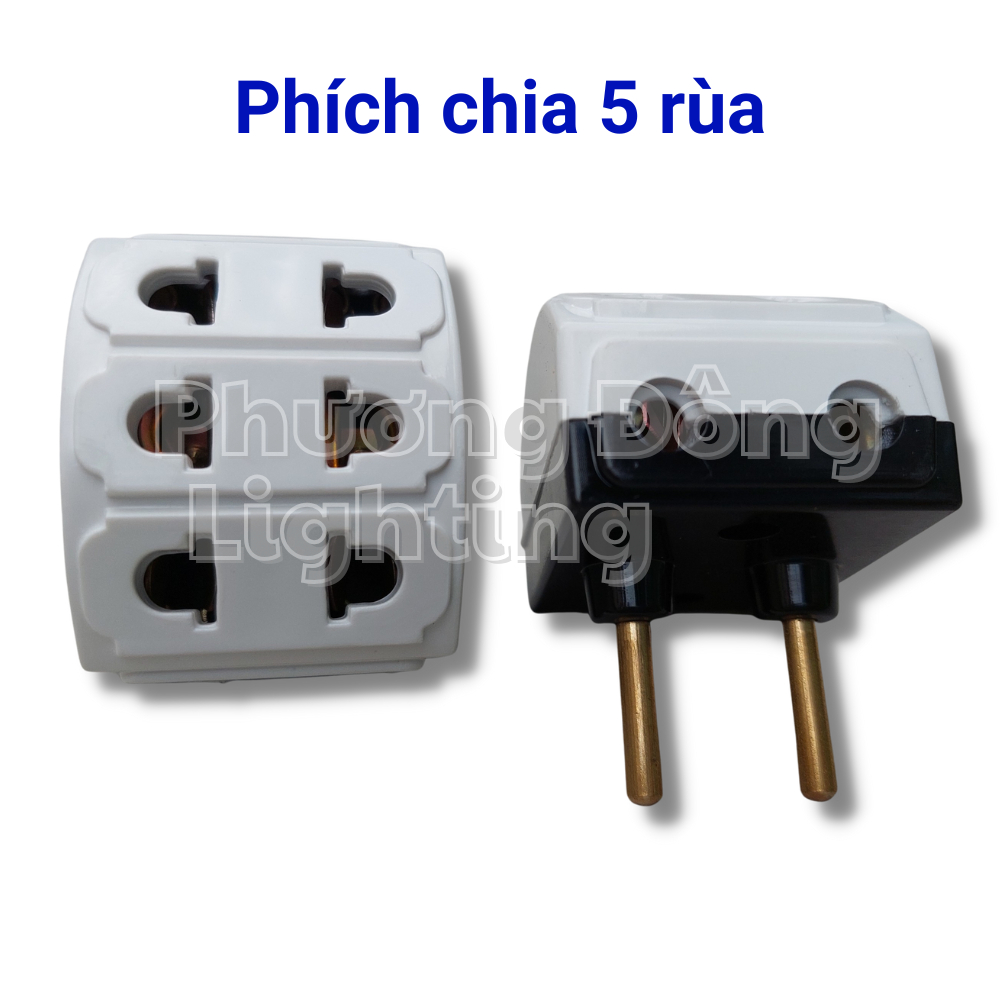 COMBO 2 Phích cắm 4 ly - Phích nối âm - Phích cắm/ Phích nối chịu tải cao 6000W - Phích cắm chia 3 ổ cắm