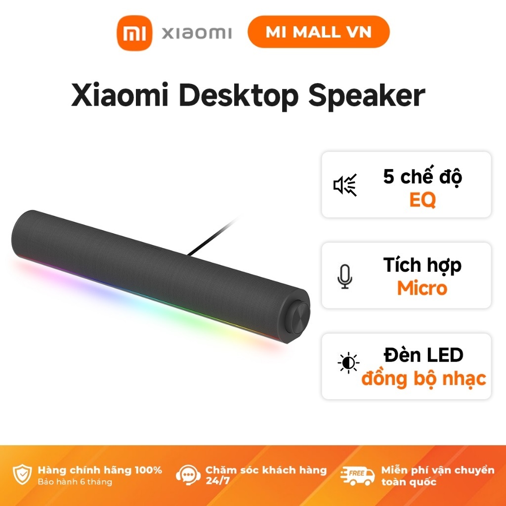 Ảnh Loa Bluetooth Để Bàn Xiaomi Desktop Speaker | Đèn đổi màu RGB | Nhiều chế độ âm thanh | Micro Tích Hợp | BH 12 tháng 2