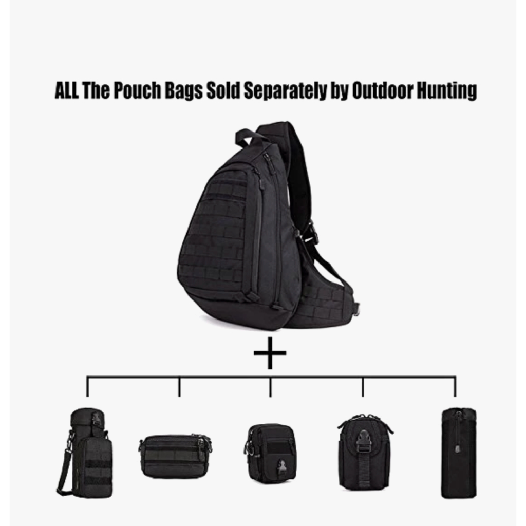 Balo đeo chéo chiến thuật COMMAN_Military Sling Chest Pack Bag Molle Daypack