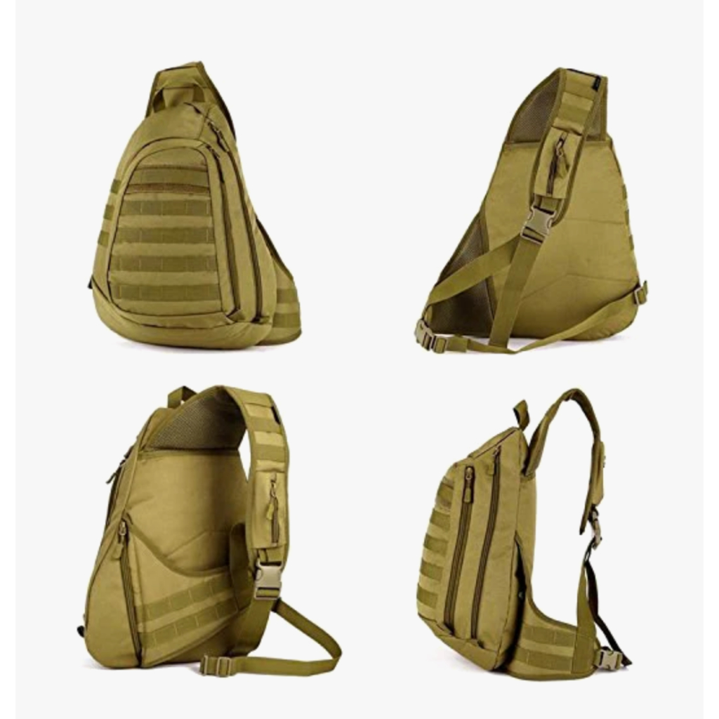 Balo đeo chéo chiến thuật COMMAN_Military Sling Chest Pack Bag Molle Daypack