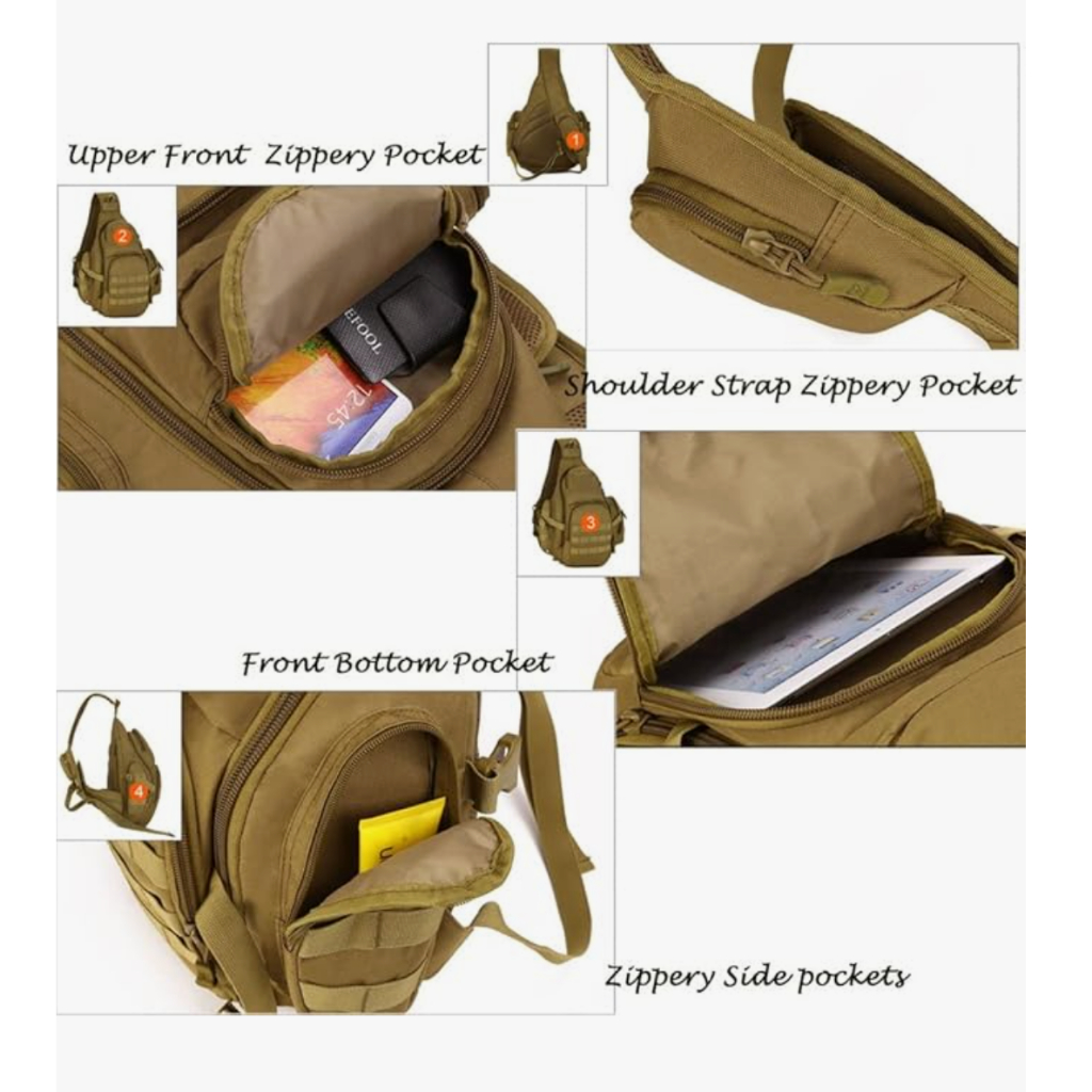 Túi_balo đeo chéo lớn COMMAN_Tactical Sling Bag