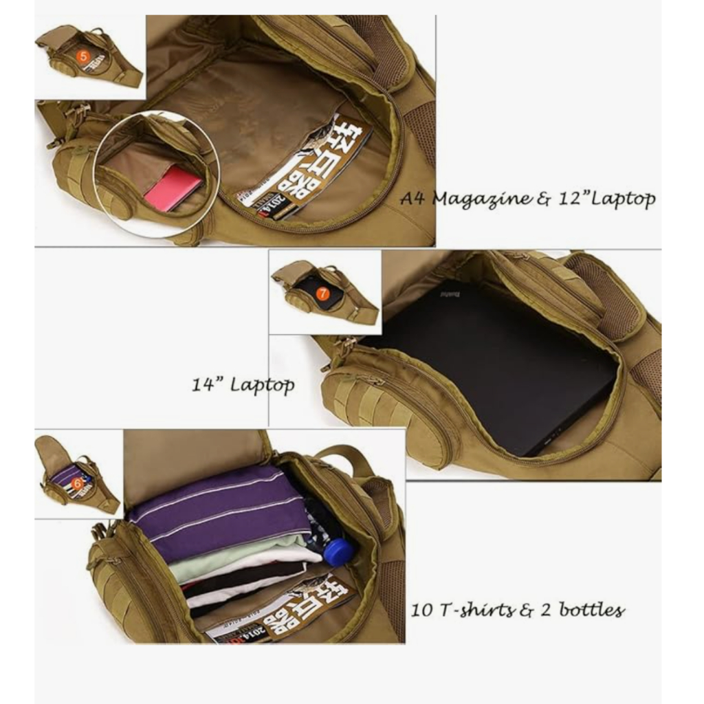 Túi_balo đeo chéo lớn COMMAN_Tactical Sling Bag