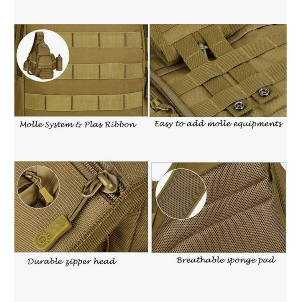 Túi_balo đeo chéo lớn COMMAN_Tactical Sling Bag