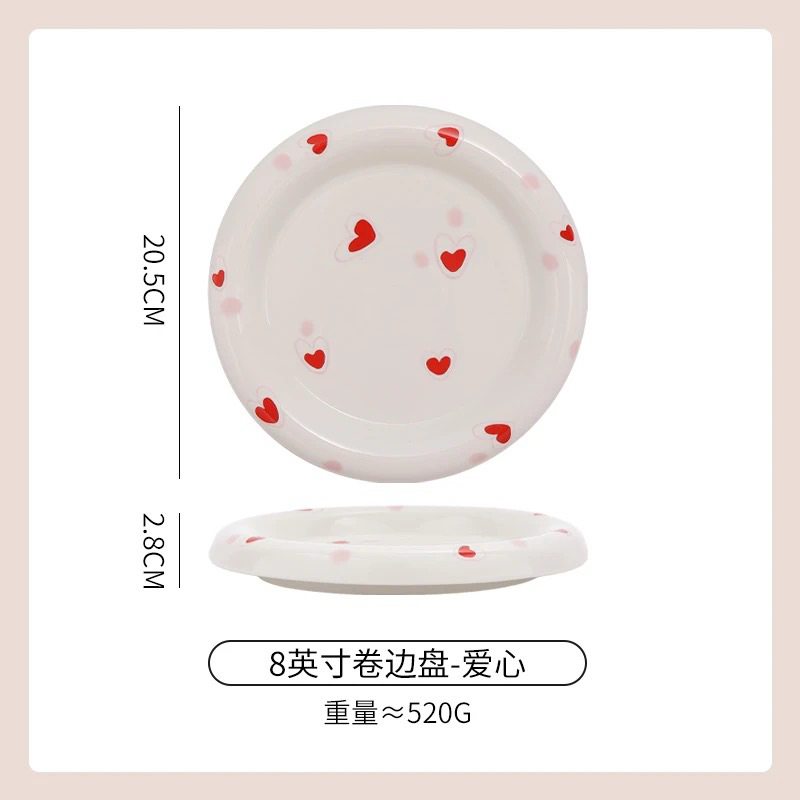 Đĩa sứ hoạ tiết dày dặn