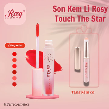 [TẶNG CỌ TÁN SON] Son kem lì STARS, son lâu trôi, không chì, bóng, mềm mô, bền màu, an toàn mẹ bầu