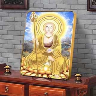 Tranh Địa Tạng Vương Bồ Tát Tráng gương siêu bóng treo tường để bàn nhiều kích cỡ