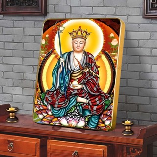 Tranh Địa Tạng Vương Bồ Tát Tráng gương siêu bóng treo tường để bàn nhiều kích cỡ