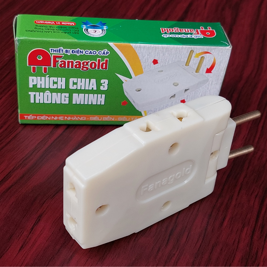 Phích cắm chia 3 thông minh 2500W Thương hiệu Fanagold