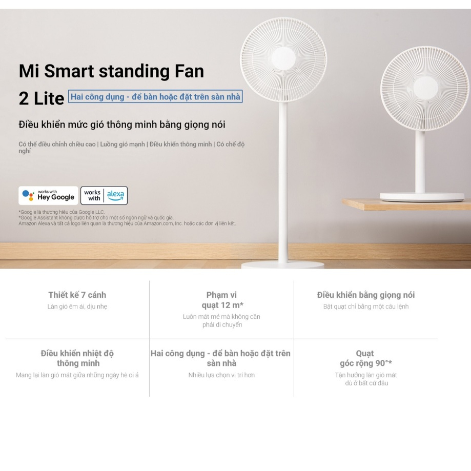 Ảnh Quạt Thông Minh Xiaomi Mi Smart Standing Fan 2 Lite EU | Điều Khiển Thông Minh Bằng Giọng Nói | Bảo Hành 12 Tháng 3
