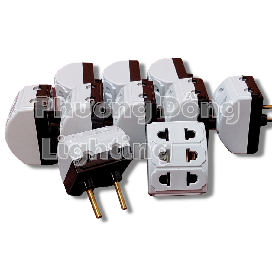 Combo 2 Phích cắm điện đa năng 1 chia 5 chịu tải 1500w