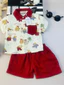Bộ sơ mi ngắn cho bé Kunbaby xô muslin cao cấp họa tiết dễ thương ,đi học và đi chơi thoải mái.