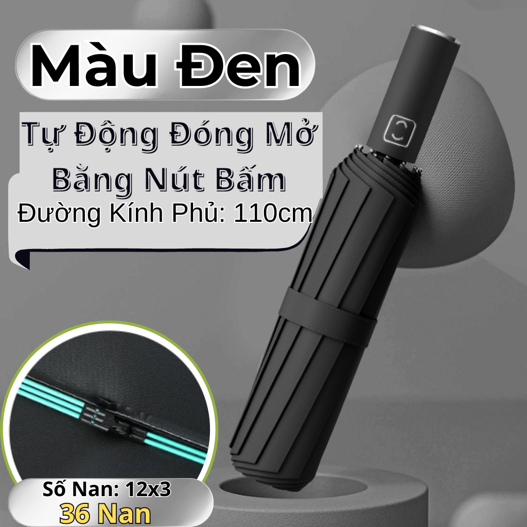 Ô Dù Che Mưa TỰ ĐỘNG Đóng Mở Gấp Gọn 2 Chiều, Chống  Tia UV Hiệu Quả