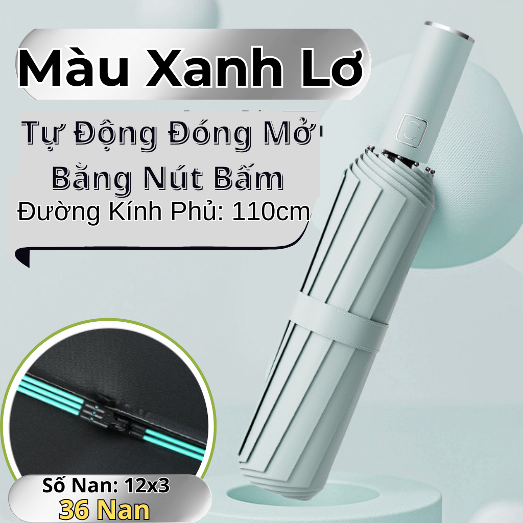 Ô Dù Che Mưa TỰ ĐỘNG Đóng Mở Gấp Gọn 2 Chiều, Chống  Tia UV Hiệu Quả