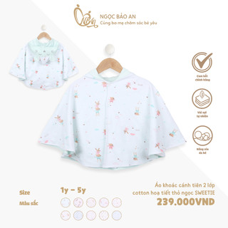 M&B (7M-6Y) Áo choàng cánh dơi tránh gió, tránh nắng cho bé trai bé gái chất liệu cotton thoáng mát 11kg đến 20kg