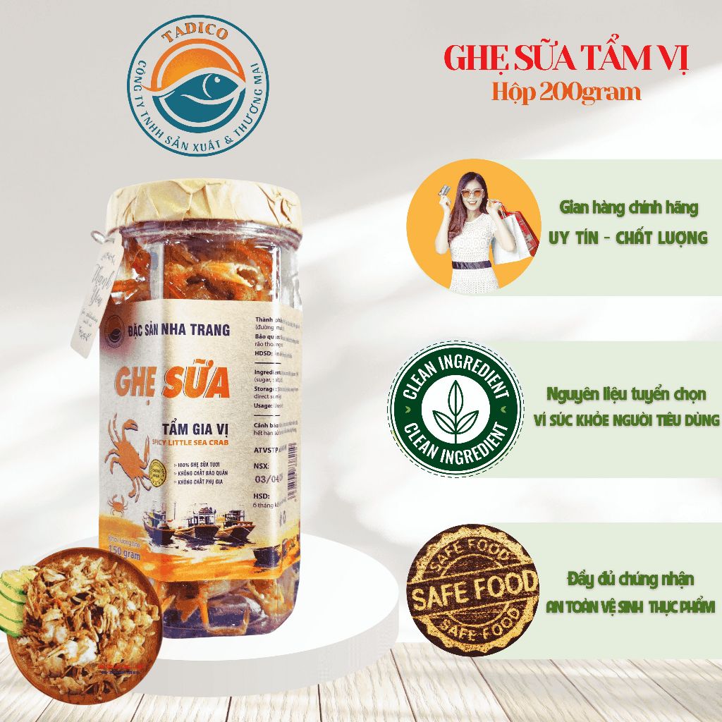 Ghẹ Sữa Rim Giòn Nha Trang 150Gr Ăn Liền, Ghẹ Sữa Rim Gia Vị | Tadico ...