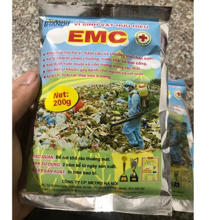 Men vi sinh vật hữu hiệu Emc 200gr xử lý rác thải sinh hoạt chất thải hầm cầu bể phốt vệ sinh tự hoại