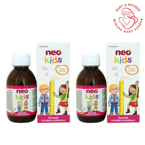 Combo 2 hộp Neo kids growth bổ sung vitamin và khoáng chất cho trẻ chai 150ml