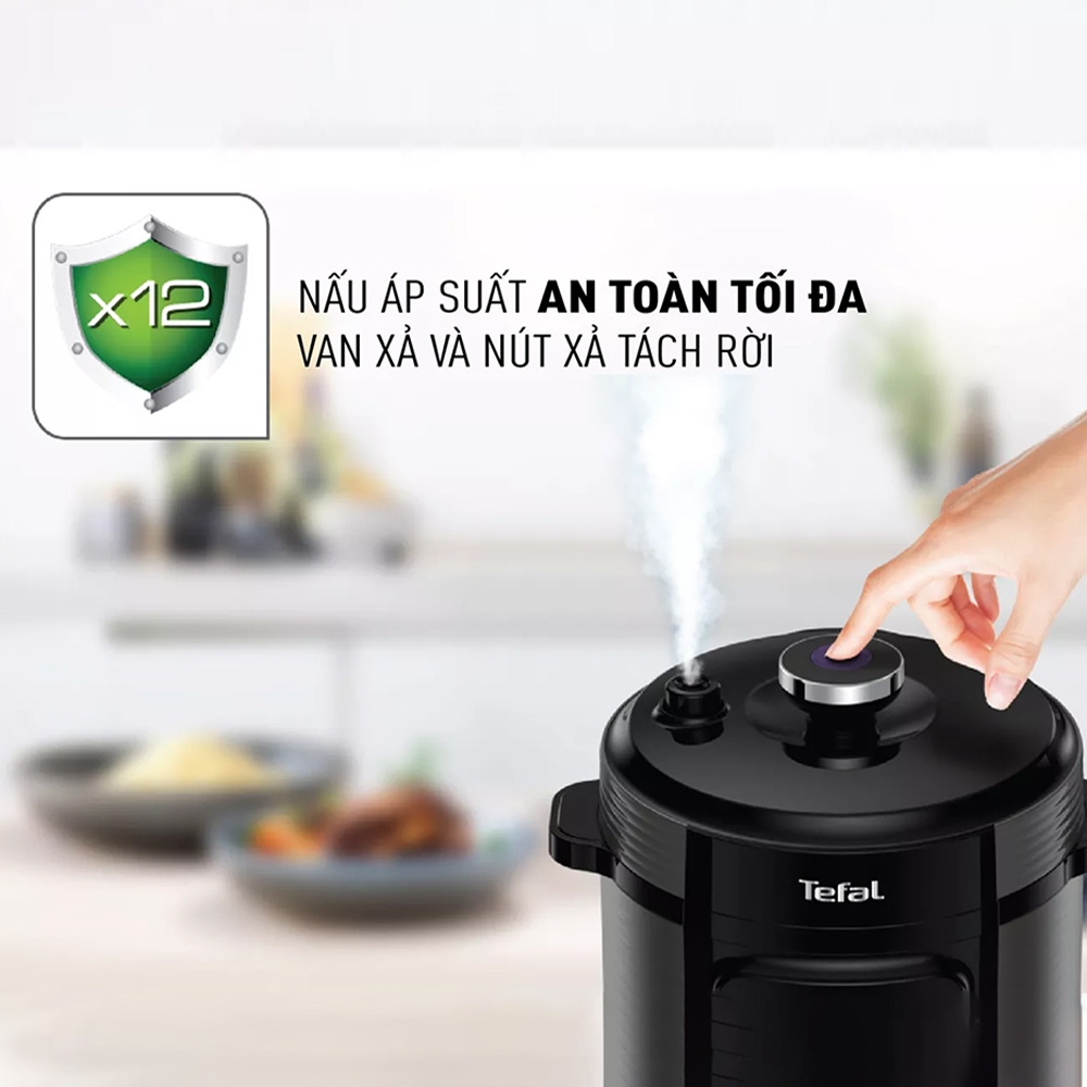 Nồi áp suất Tefal CY601868 6L - 15 chức năng nấu cài đặt sẵn - Bảo hành chính hãng 24 tháng
