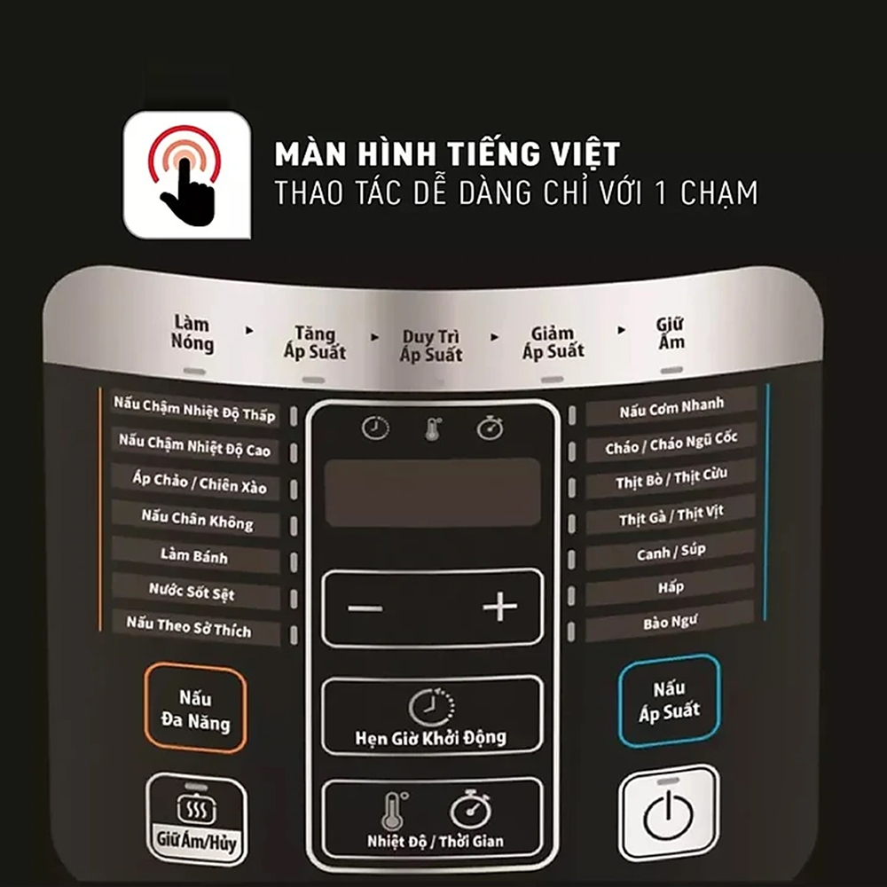 Nồi áp suất Tefal CY601868 6L - 15 chức năng nấu cài đặt sẵn - Bảo hành chính hãng 24 tháng