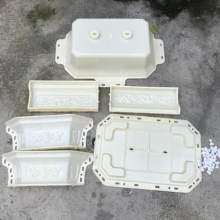 Khuôn đúc chậu chữ nhật chậu chữ nhật kích thước 55 x37 x20, chất liệu nhựa abs
