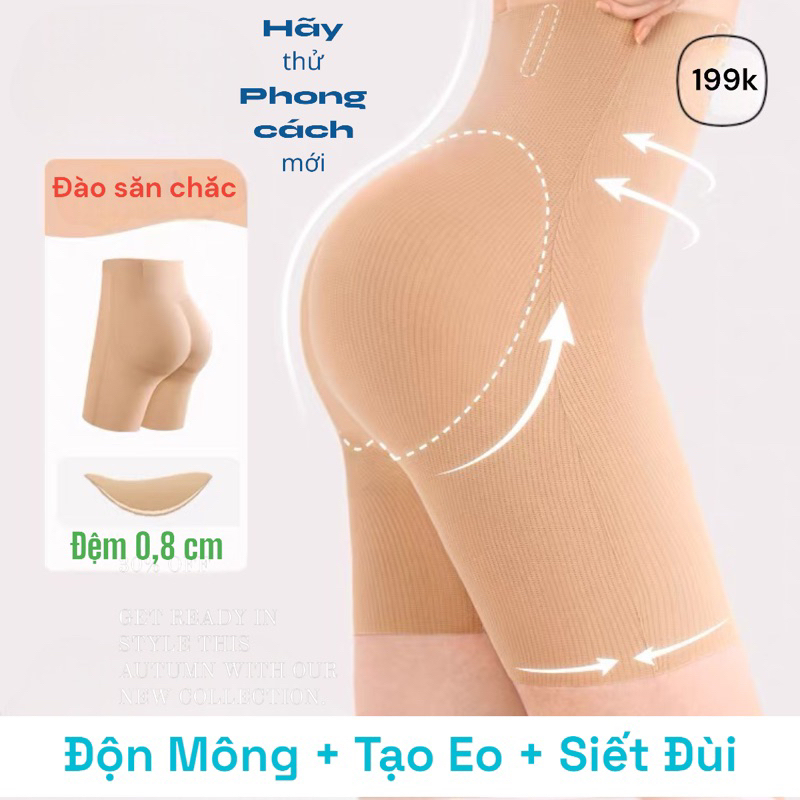 Quần ĐỘN vòng 3 SIẾT EO ,ĐÙI Mút 0,8cm nữ cao cấp nhất hiện nay lady-sky 2026, quần độn mông