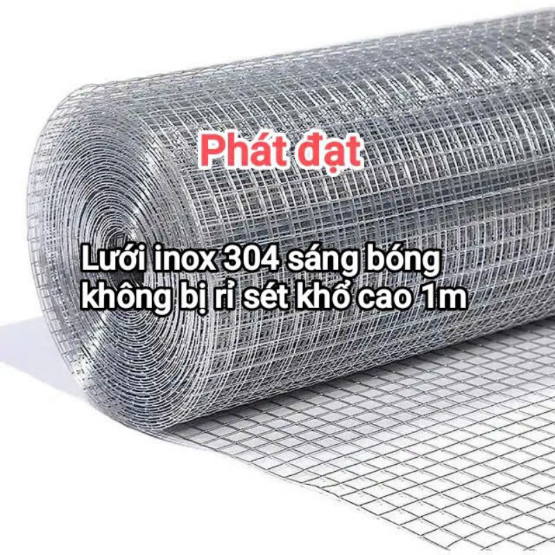 Lưới inox 304 chống rỉ sét khổ cao 1m ô rộng 1,2cm và 2cm được làm 100% ...