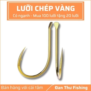 50 Lưỡi Câu Cá Chép Có Ngạnh siêu nhẹ, cực nhạy, khoẻ, giữ cá tốt - Đan Thư Fishing