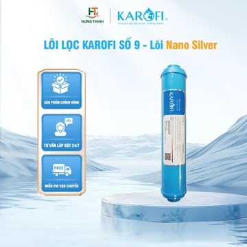 Lõi Lọc Karofi Số 9 (Lõi Nano Silver) Hỗ Trợ Tăng Chỉ Số pH, Tạo Nước Kiềm Tính Giúp Trung Hoà Axit