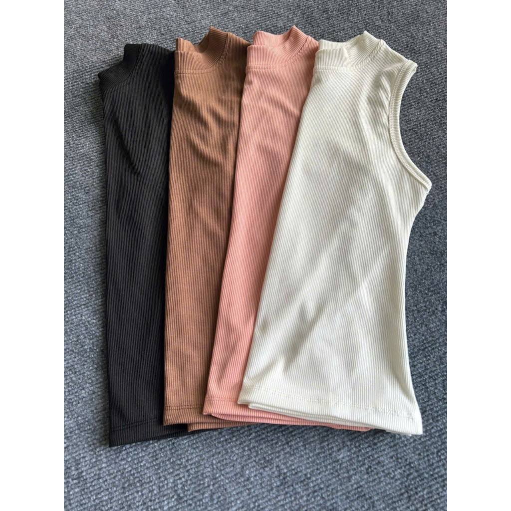 Áo thun sát nách trơn, áo cổ cao ba lỗ ôm body mặc hè, phong cách cá tính trẻ trung - MT CLASSIC