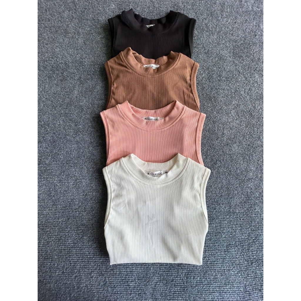 Áo thun sát nách trơn, áo cổ cao ba lỗ ôm body mặc hè, phong cách cá tính trẻ trung - MT CLASSIC