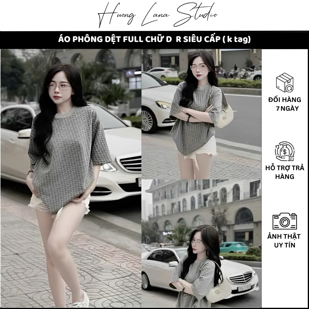 ÁO PHÔNG DỆT FULL CHỮ D R SIÊU CẤP ( k tag) | Shopee Việt Nam
