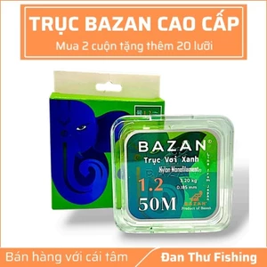 50m Cước trục Bazan Nylon Voi Xanh Chính Hãng (50m) - Tải tĩnh cực kỳ khoẻ - Cước trục Rô Chép