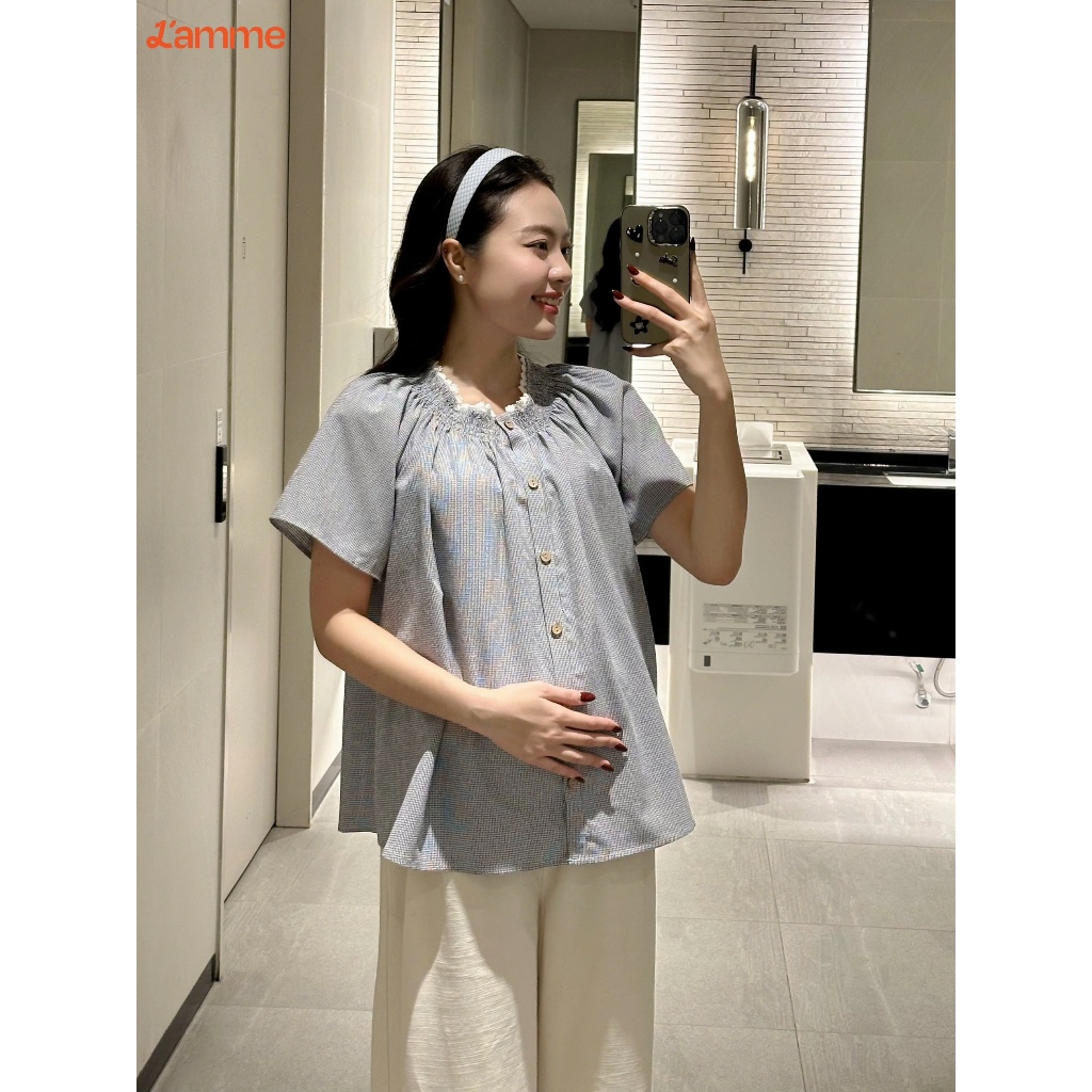 Ảnh Áo sơ mi, áo bầu Noa Shirt chất liệu thô mềm thấm hút mồ hôi phong cách thanh lịch, năng động thiết kế by L'amme 2