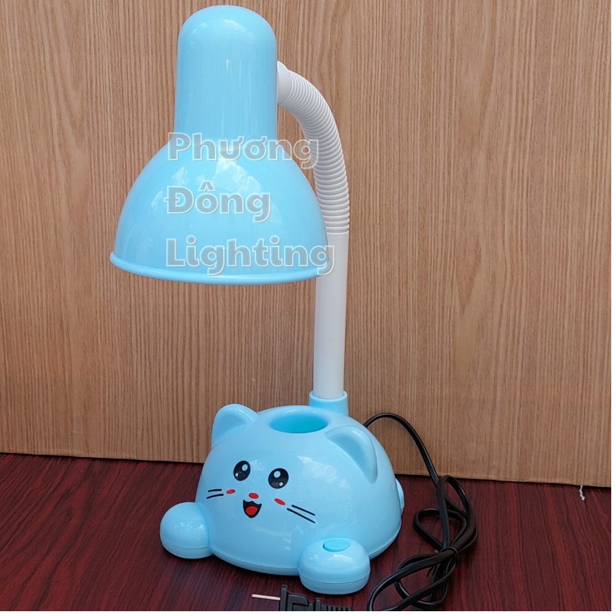 Đèn bàn học đèn đọc sách hình Mèo con dễ thương KÈM BÓNG LED 5W TRẮNG