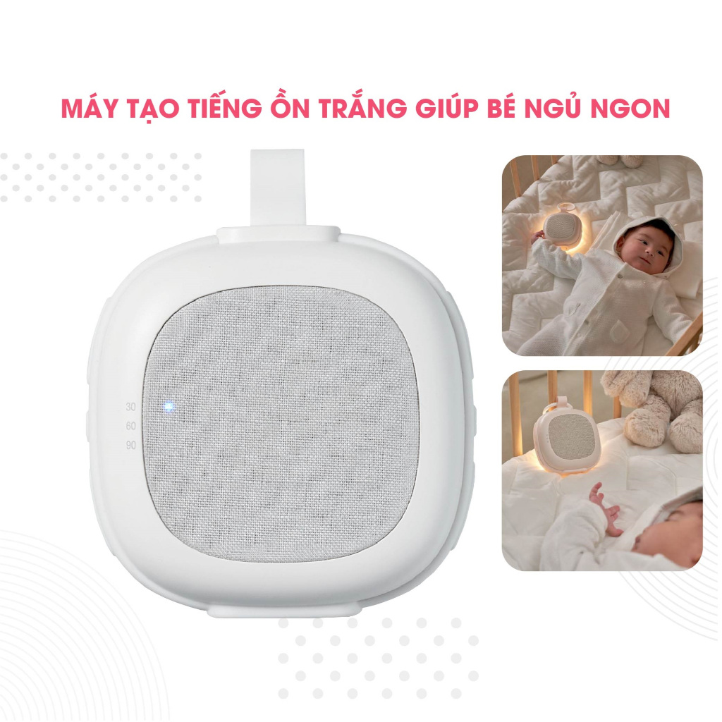 Máy Tạo Tiếng Ồn Trắng MUTEON DONO&DONO – 32 Âm Thanh Dịu Êm, Giúp Bé Ngủ Sâu Giấc