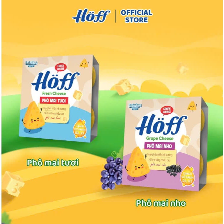Phô mai tươi Hoff vị trái cây mix vị cho bé ăn dặm