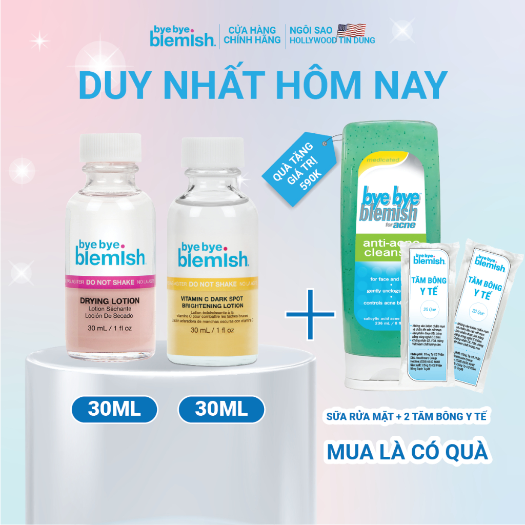 Ảnh Combo Chấm mụn Original dành cho mụn đầu trắng, sưng đỏ và Chấm mụn Vitamin C dành cho da mụn thâm 1