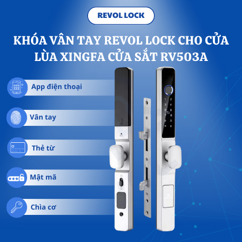 Khóa vân tay REVOL LOCK cho cửa lùa xingfa cửa sắt RV503A | Shopee Việt Nam